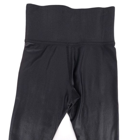 CARBON38 High Rise 7/8 Leggings Takara Shine Solid Black Minimal Athleisure XS - Picture 6 of 6